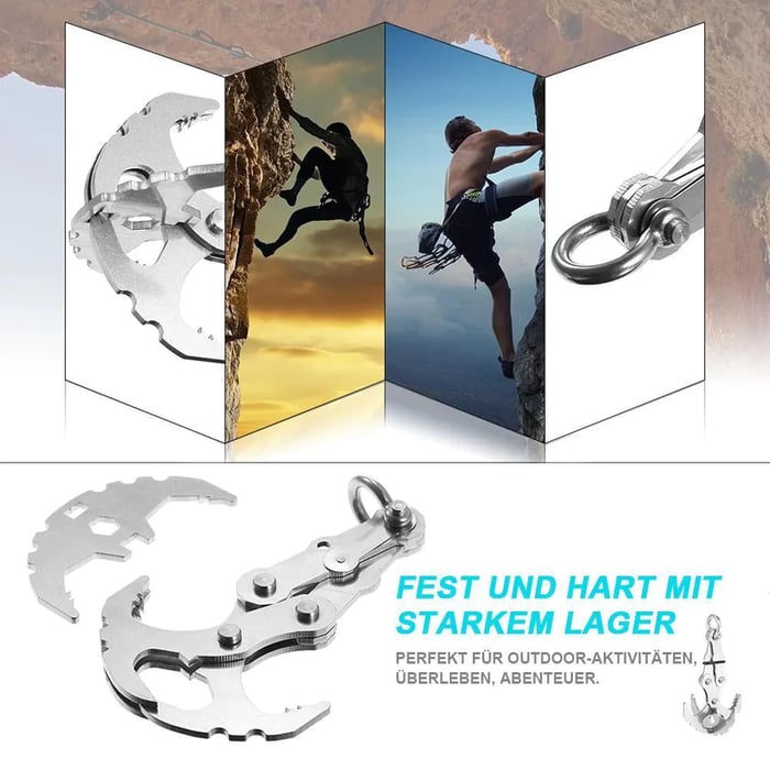 GravityHook – Dein faltbarer Schwerkrafthaken aus rostfreiem Stahl