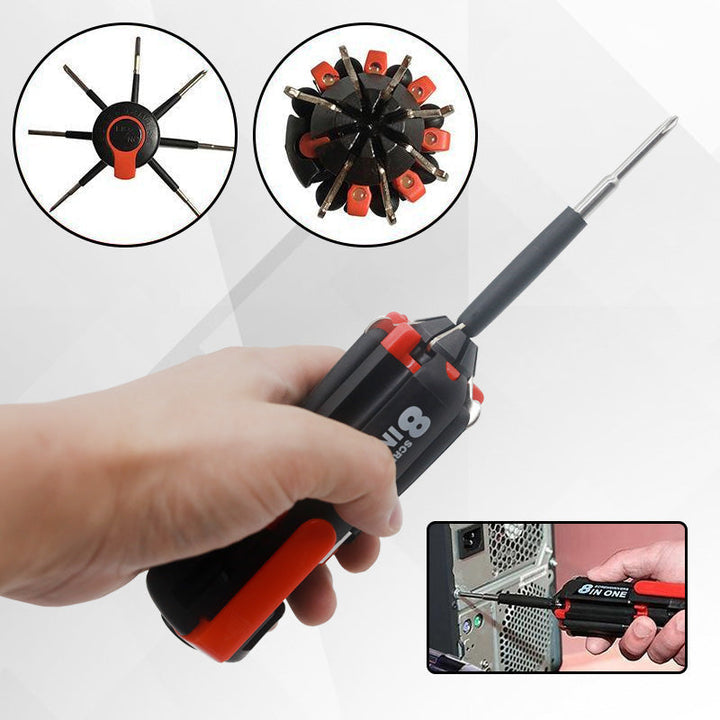 BrightScrew - 8-in-1-Schraubendreher mit LED-Taschenlampe [Letzter Tag Rabatt]