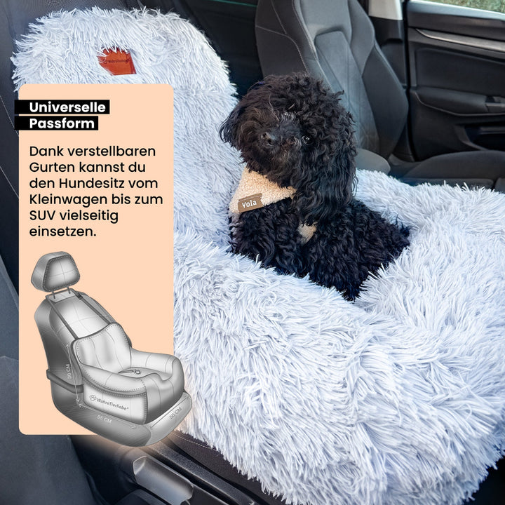 Premium Autositz mit Gurt "Fluffy"