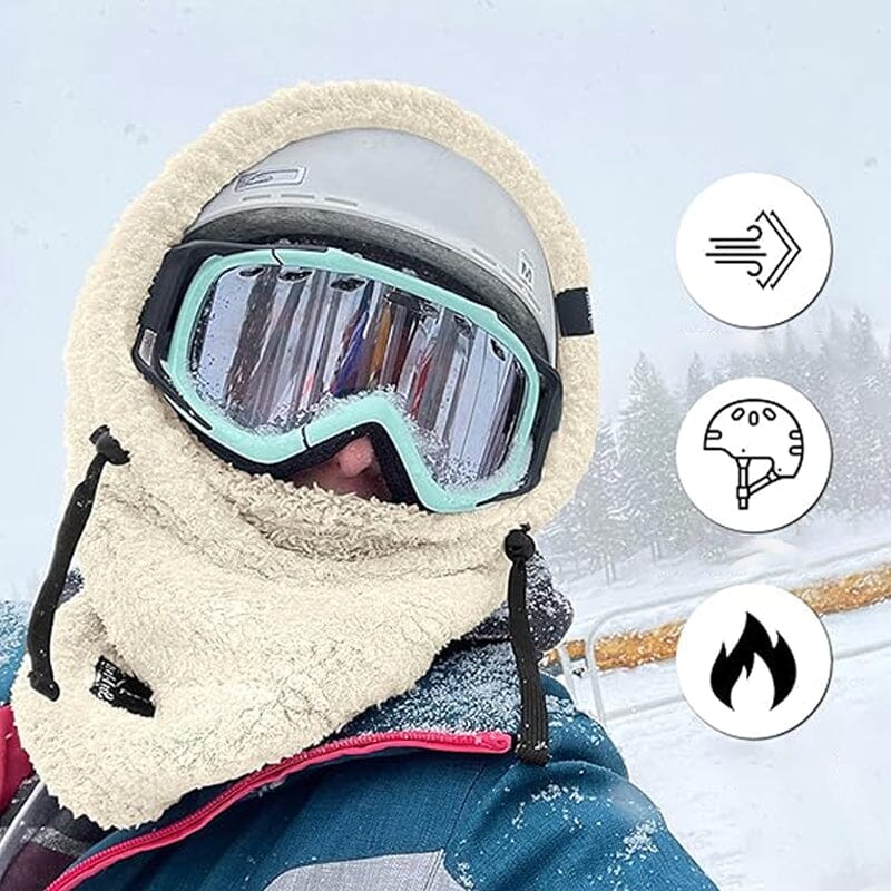 AlpineAura™ | Warme Plüschkapuze für Fahrrad/Ski | 50% RABATT!