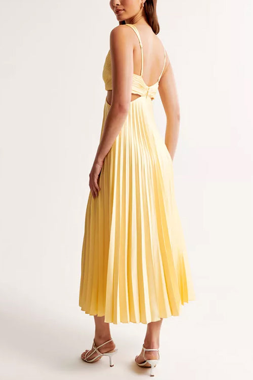 Elsa - Plissiertes Maxikleid