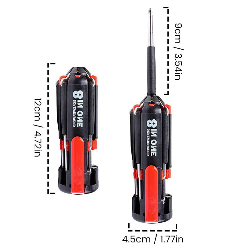 BrightScrew - 8-in-1-Schraubendreher mit LED-Taschenlampe [Letzter Tag Rabatt]