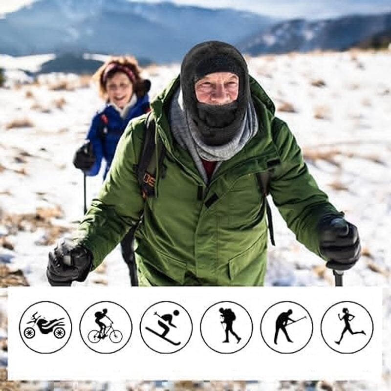 AlpineAura™ | Warme Plüschkapuze für Fahrrad/Ski | 50% RABATT!