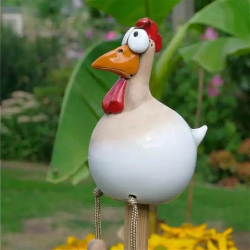 Vizora's | Keramik Huhn Garten Dekor