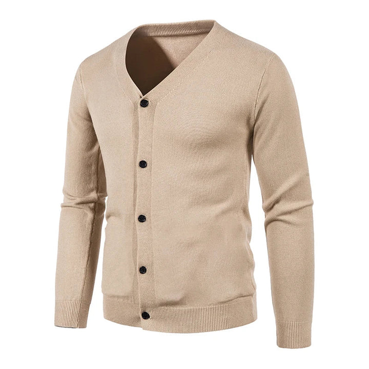 Bence - Lässiger Strick-V-Ausschnitt-Cardigan