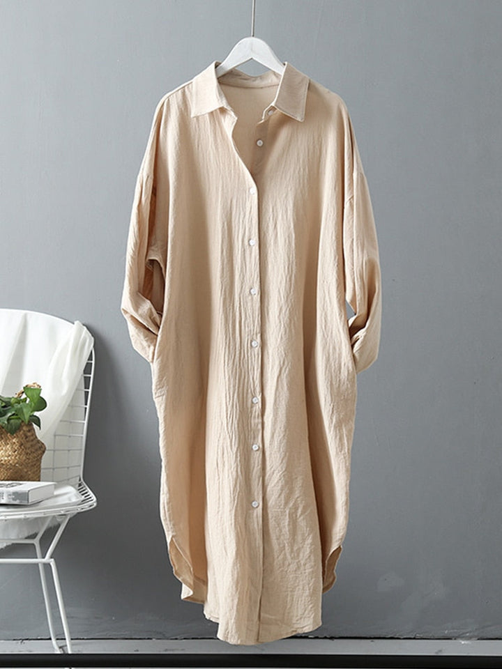 Cotton Syiwidii Casual Kleid - luftiges Oversized-Kleid Bluse