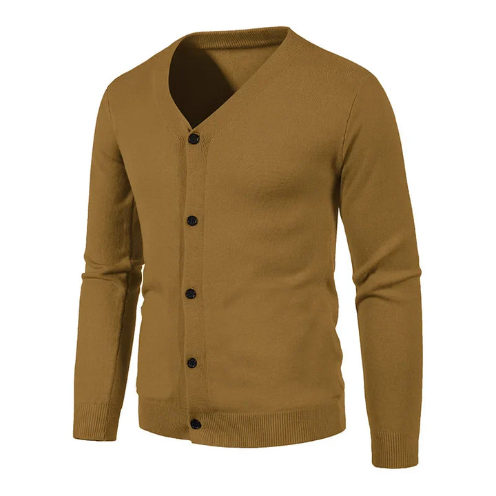 Bence - Lässiger Strick-V-Ausschnitt-Cardigan