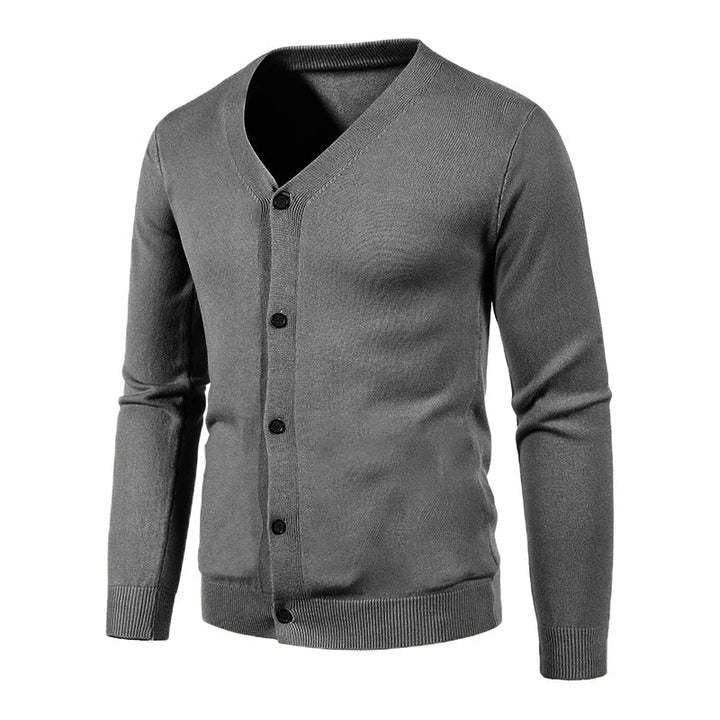 Bence - Lässiger Strick-V-Ausschnitt-Cardigan