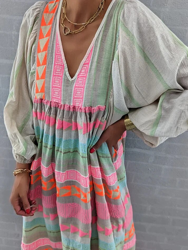 Boho Ibiza Kleid | Bequem und stilvoll für den perfekten Sommerlook