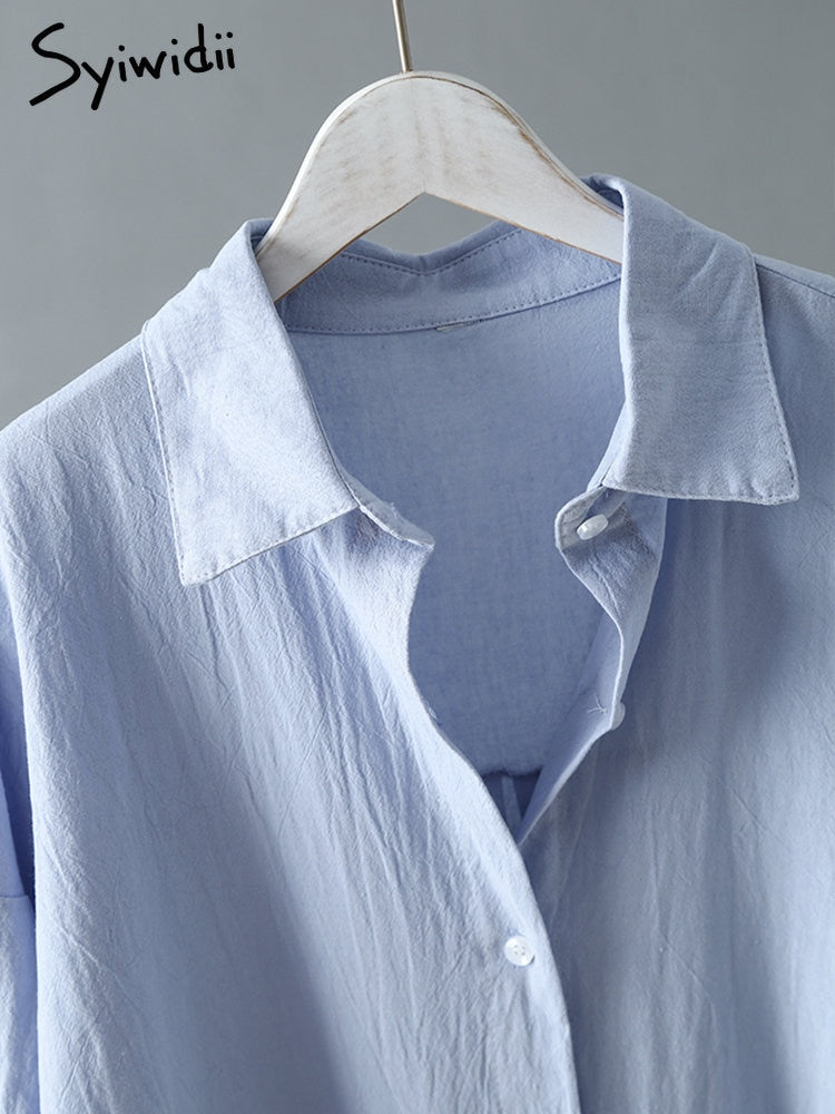 Cotton Syiwidii Casual Kleid - luftiges Oversized-Kleid Bluse