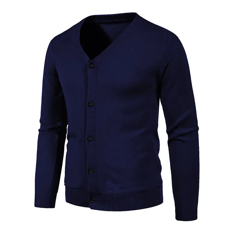 Bence - Lässiger Strick-V-Ausschnitt-Cardigan