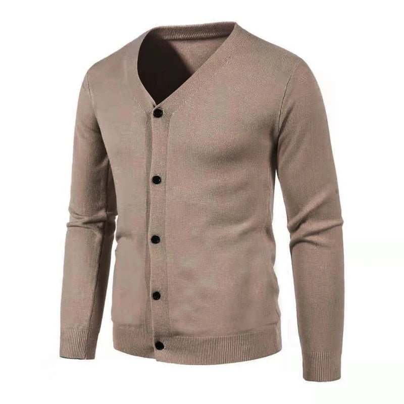 Bence - Lässiger Strick-V-Ausschnitt-Cardigan