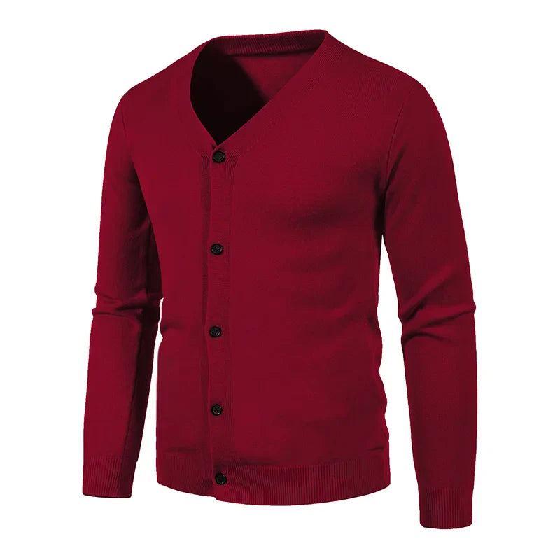 Bence - Lässiger Strick-V-Ausschnitt-Cardigan