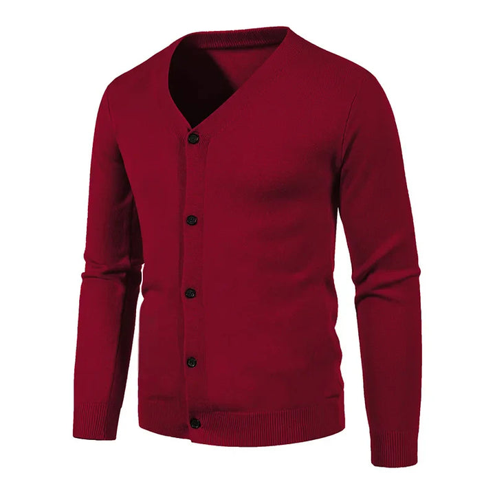 Bence - Lässiger Strick-V-Ausschnitt-Cardigan