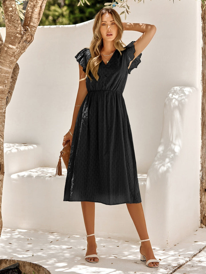 Eline Sommerkleid - V-Ausschnitt & Tailliert