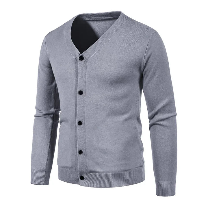 Bence - Lässiger Strick-V-Ausschnitt-Cardigan