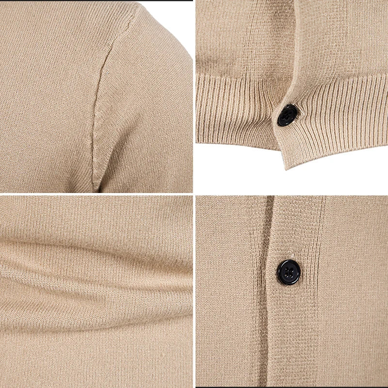 Bence - Lässiger Strick-V-Ausschnitt-Cardigan