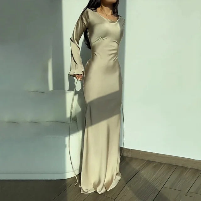 HELENA - Damen Bodycon Meerjungfrau Kleid mit ausgestellten Ärmeln