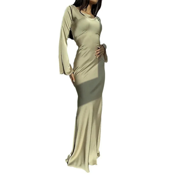 HELENA - Damen Bodycon Meerjungfrau Kleid mit ausgestellten Ärmeln