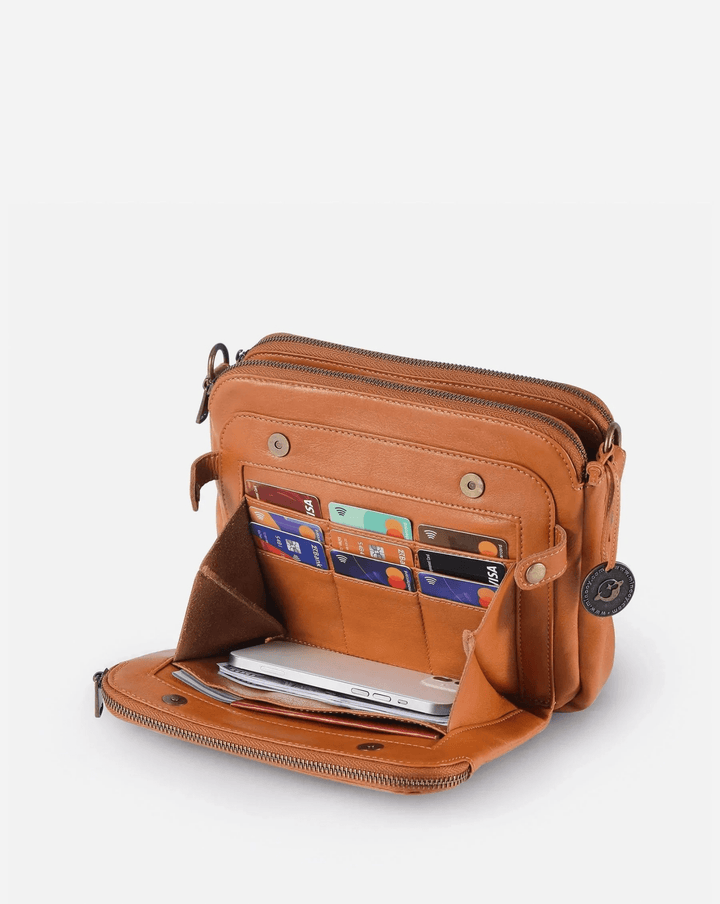 Clara - Elegante Leder Crossbody Tasche mit verstellbarem Riemen