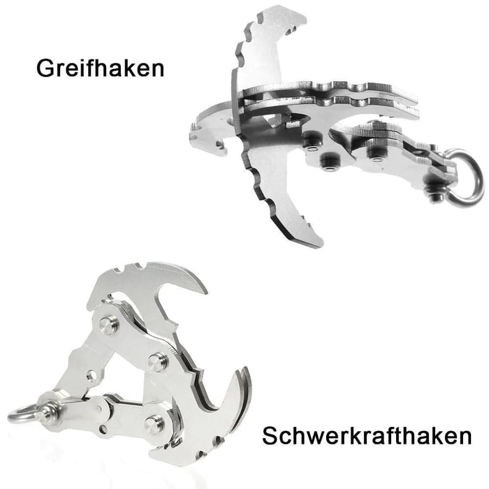 GravityHook – Dein faltbarer Schwerkrafthaken aus rostfreiem Stahl