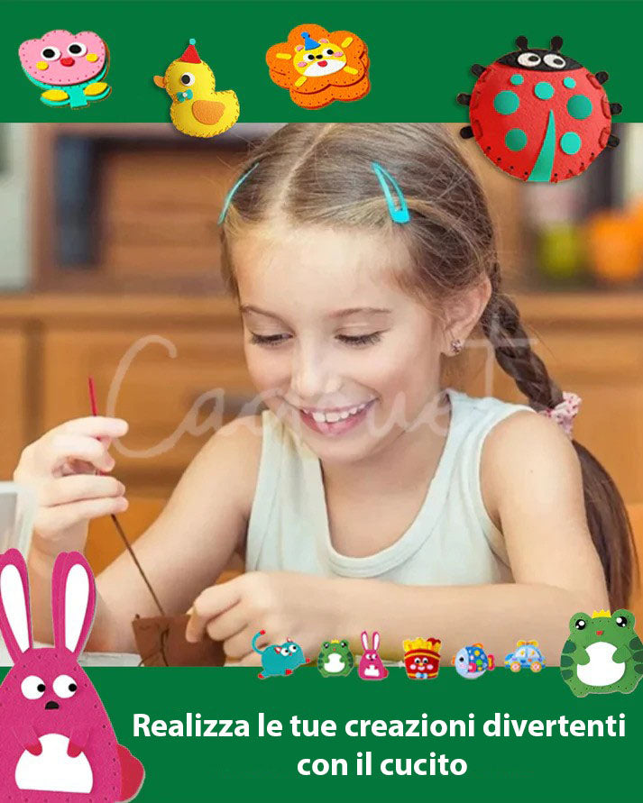 MagicStitch - Lustiges Nähset mit Tieren für Kinder